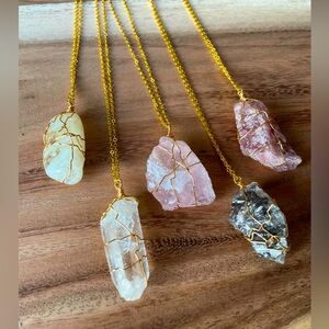 Wire Wrapped genuine healing crystals - your choice of ONE